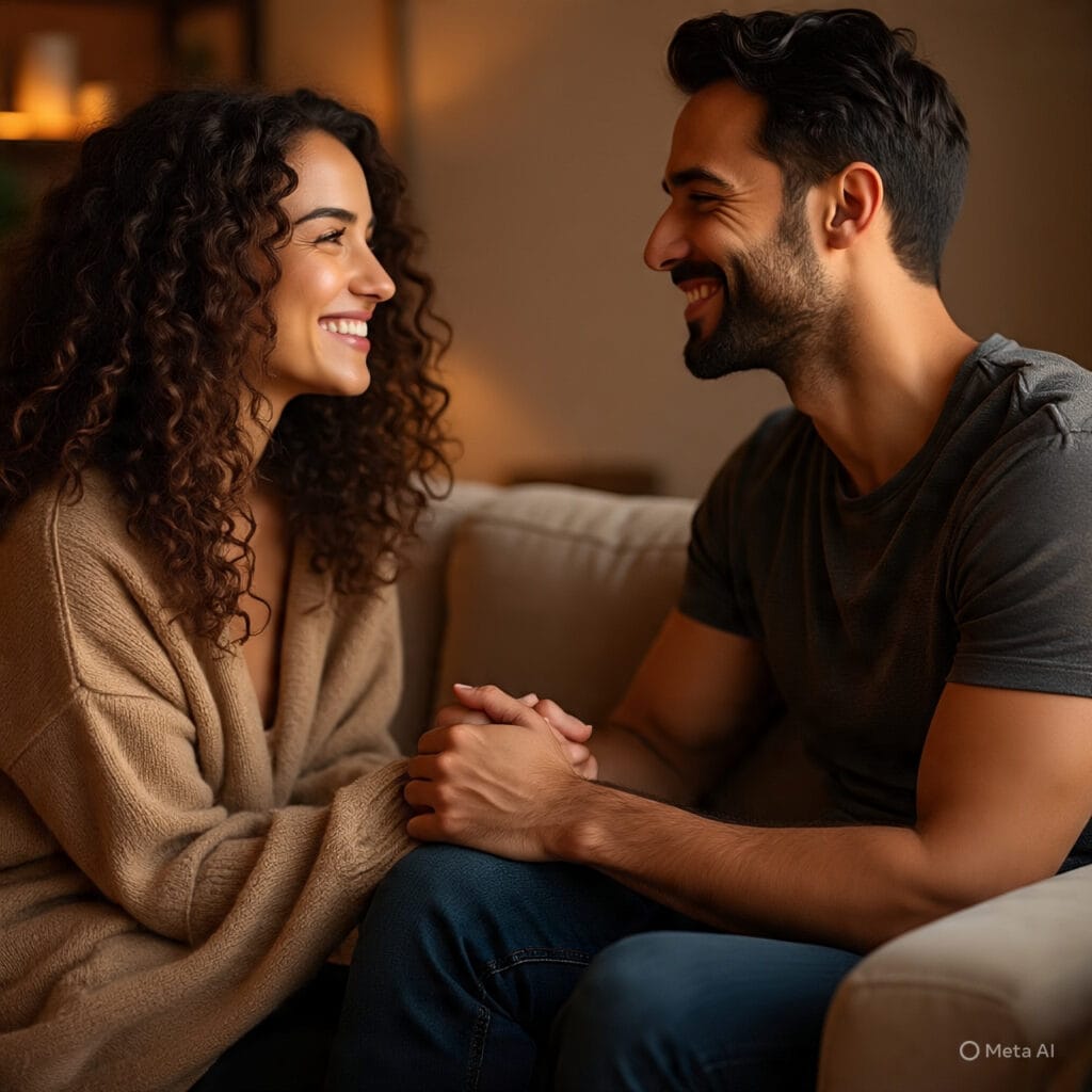 Emotional Intimacy – Sharing feelings, being vulnerable