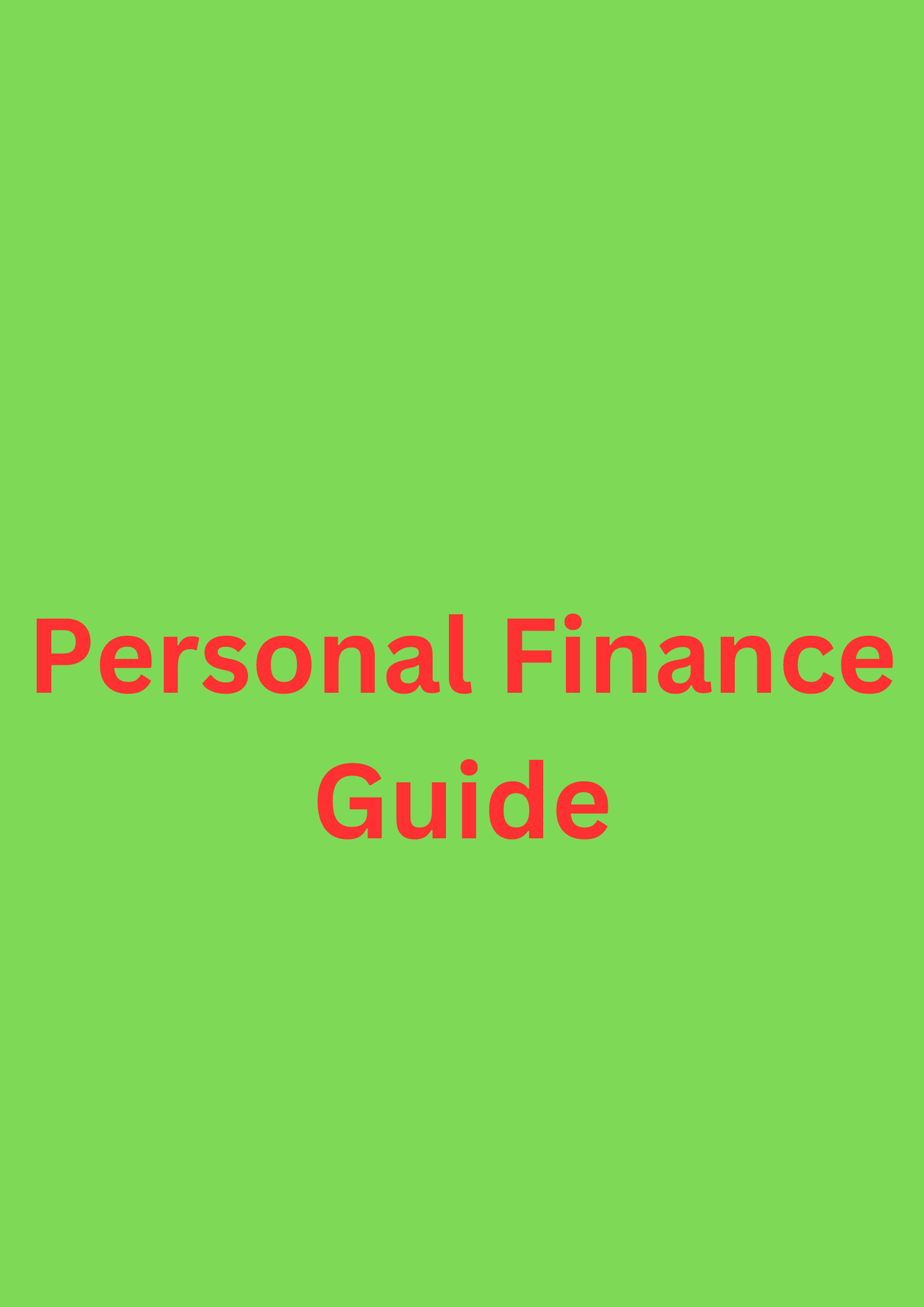 Personal Finance Guide